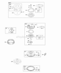 Rewind Starter Flywheel Diagram and Parts List for 286707-0111-02  Briggs and Stratton Engine
